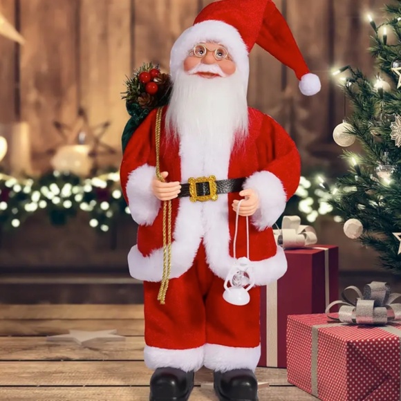 12.6-Inch Santa Claus Figurine Decoration - Classic Christmas Decor/Theme - - Picture 1 of 4
